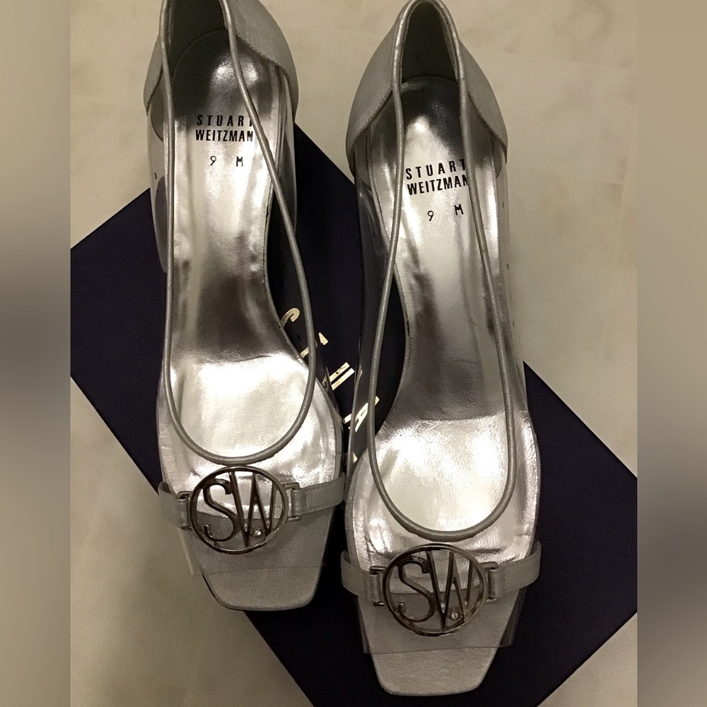 Stuart Weitzman clear pumps
